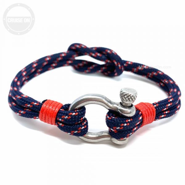 Anchor Shackle Bracelet Navy Blue