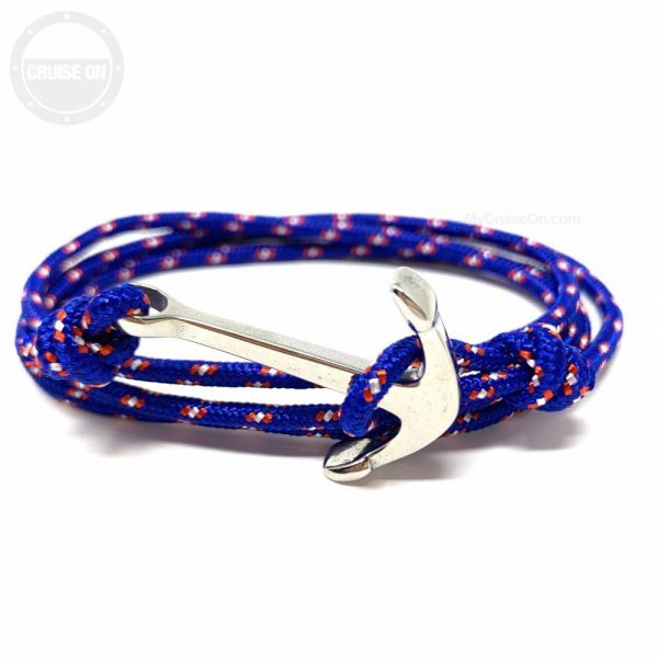 Anchor Bracelet Paracord Blue