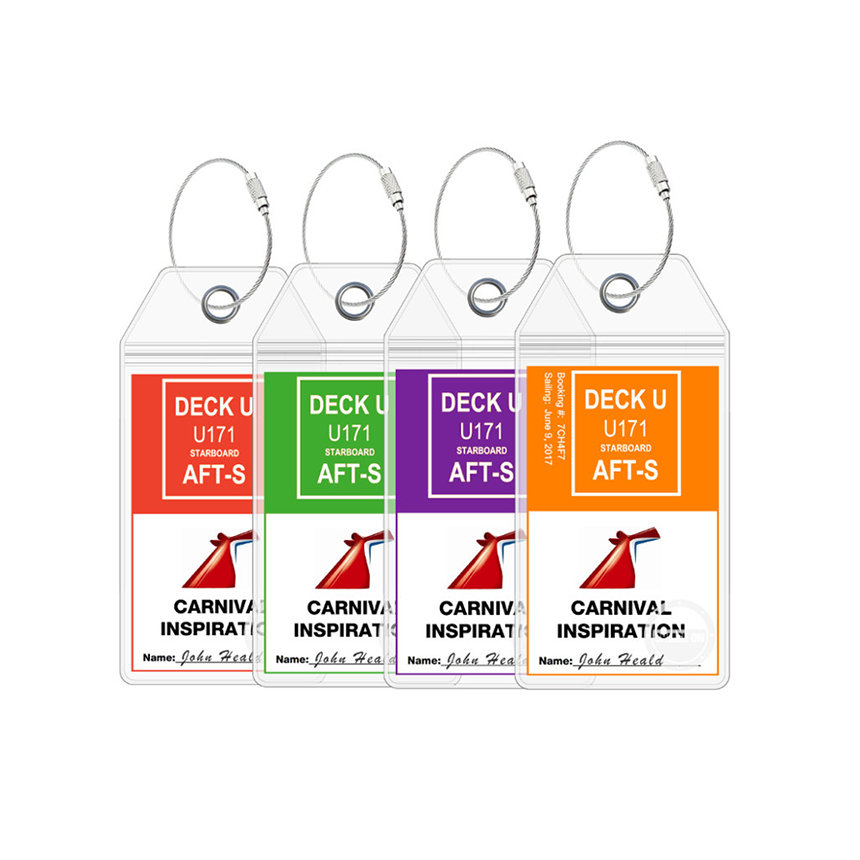 Carnival Cruise Luggage Tags - 4 Count