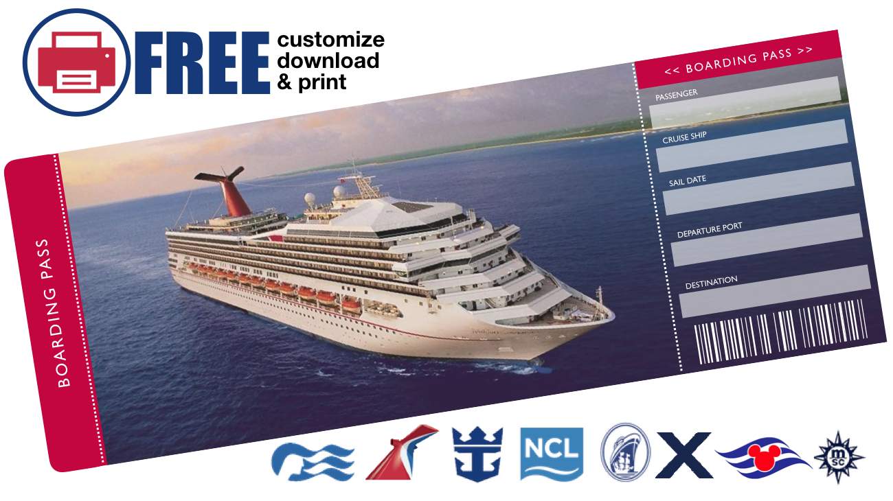 Free Printable Cruise Ticket Template Printable Templates